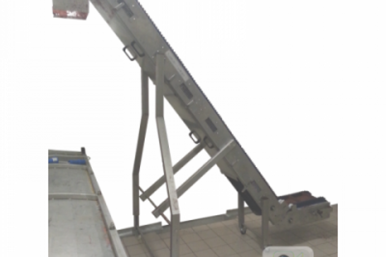 motorized conveyor belt inox structure NT for Food Industries lift version